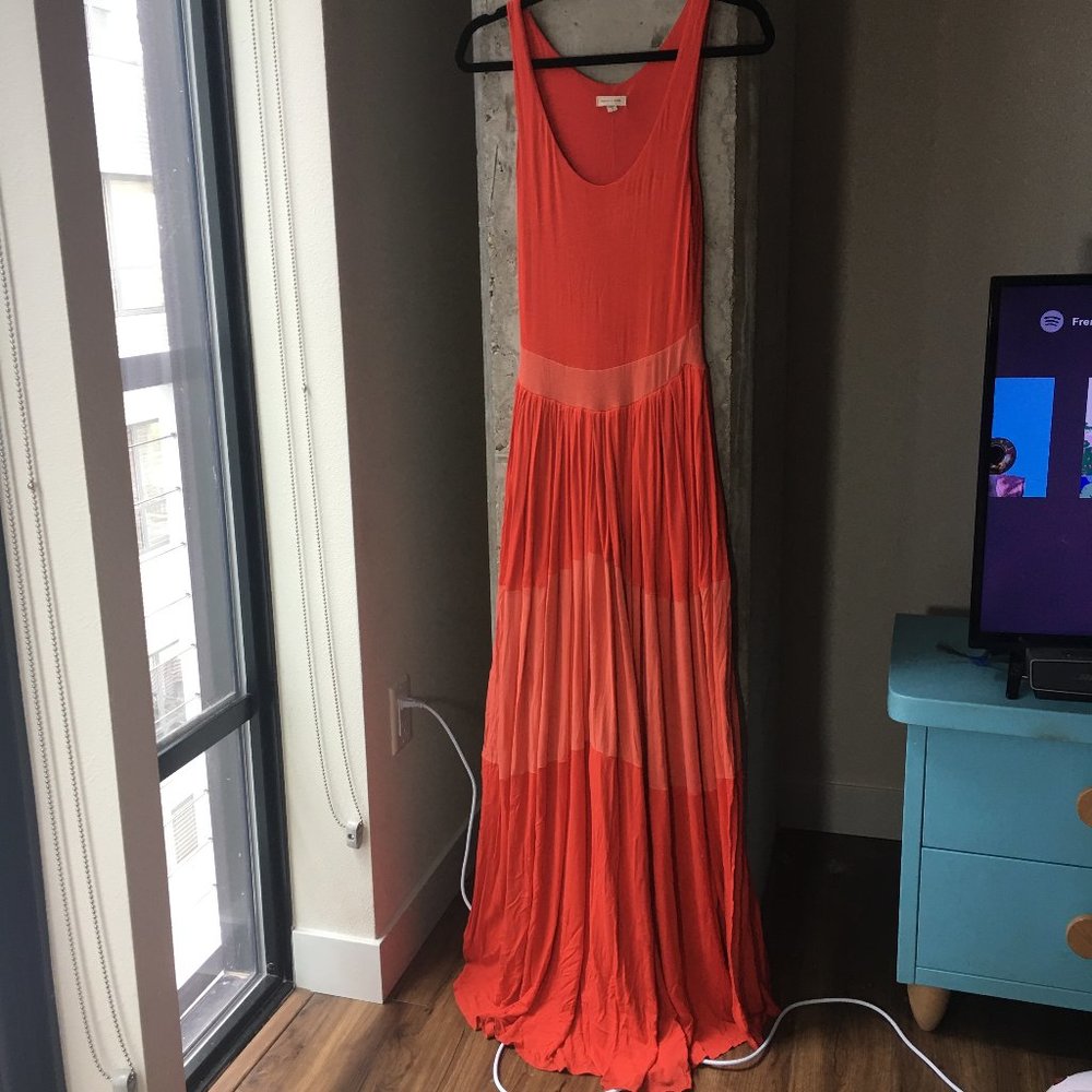 Urban Outfitters Orange Jersey Knit Maxi Dress